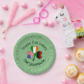 Assiettes En Carton Drapeau Shamrock irlandais afro-américain personna (Fête)