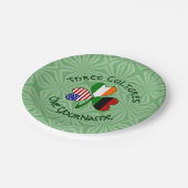 Assiettes En Carton Drapeau Shamrock irlandais afro-américain personna (Angle)