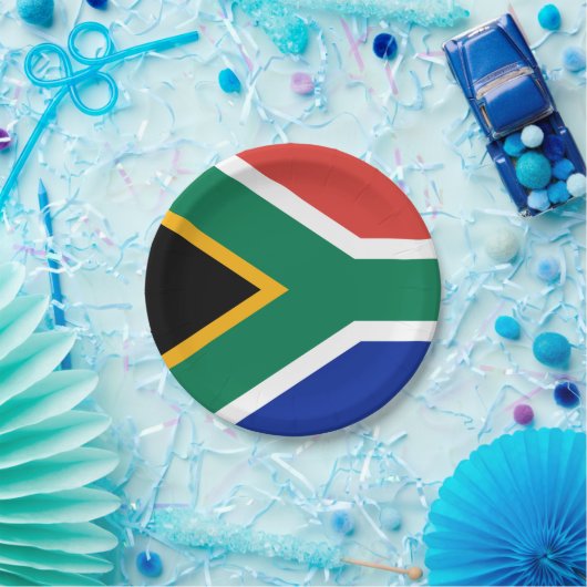 Assiettes En Carton Drapeau sud-africain (Fête)