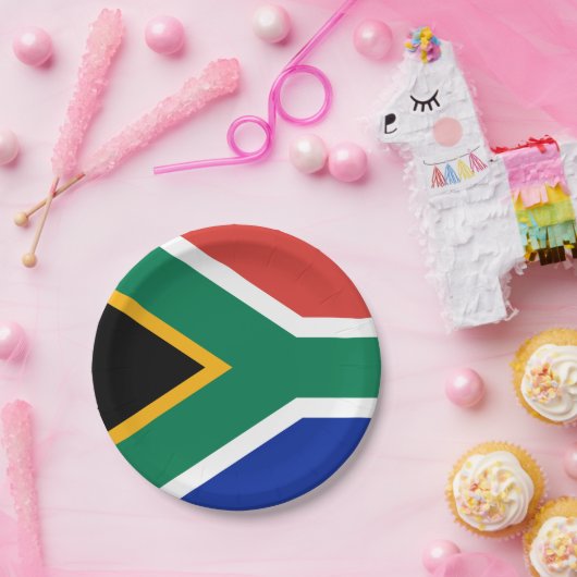 Assiettes En Carton Drapeau sud-africain (Fête)