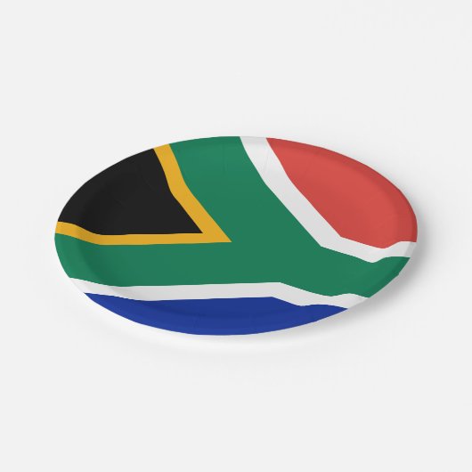 Assiettes En Carton Drapeau sud-africain (Angle)
