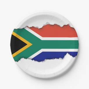 Assiettes En Carton Drapeau sud-africain