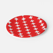 Assiettes En Carton Drapeau suisse (Angle)