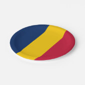 Assiettes En Carton Drapeau Tchad (Angle)