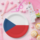 Assiettes En Carton Drapeau tchèque (Fête)