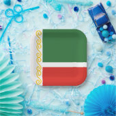 Assiettes En Carton Drapeau tchétchène (Fête)