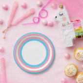 Assiettes En Carton Drapeau trans (Fête)
