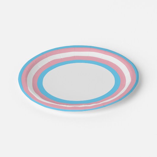 Assiettes En Carton Drapeau trans (Angle)