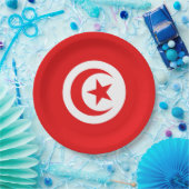 Assiettes En Carton Drapeau Tunisie (Fête)