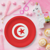 Assiettes En Carton Drapeau Tunisie (Fête)