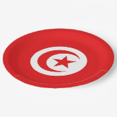 Assiettes En Carton Drapeau Tunisie (Angle)