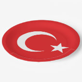 Assiettes En Carton Drapeau Turquie (Angle)