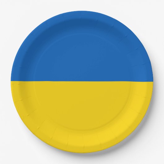 Assiettes En Carton Drapeau Ukraine (Devant)