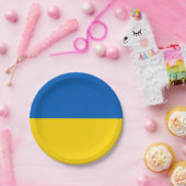 Assiettes En Carton Drapeau ukrainien (Fête)