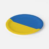 Assiettes En Carton Drapeau ukrainien (Angle)