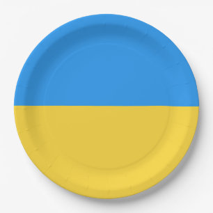 Assiettes En Carton Drapeau ukrainien