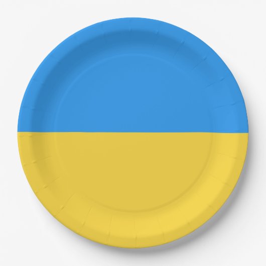 Assiettes En Carton Drapeau ukrainien (Devant)