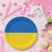 Assiettes En Carton Drapeau ukrainien (Ukraine) (Fête)
