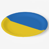 Assiettes En Carton Drapeau ukrainien (Ukraine) (Angle)