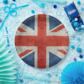 Assiettes En Carton Drapeau Union Jack britannique dans style rétro te (Fête)