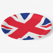 Assiettes En Carton Drapeau Union Jack du Royaume-Uni (Angle)