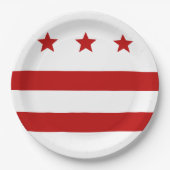 Assiettes En Carton Drapeau urbain de Washington D.C. (Devant)