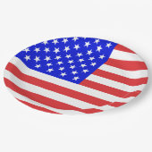 Assiettes En Carton Drapeau USA (Angle)