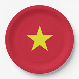 Assiettes En Carton Drapeau Vietnam