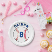 Assiettes En Carton Drapeaux de baseball Ball Bunting Anniversaire de  (Fête)