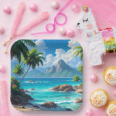 Assiettes En Carton Dream On, Tropical Paradise, (Fête)