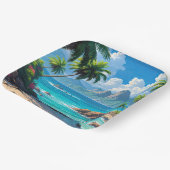 Assiettes En Carton Dream On, Tropical Paradise, (Angulaire)