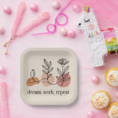Assiettes En Carton Dream. Work. Repeat (Fête)