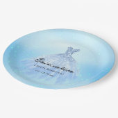 Assiettes En Carton Dreamy Baby Blue Quinceanera Custom (Angle)