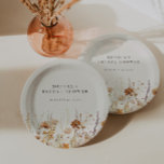 Assiettes En Carton Dreamy Fleur sauvage d'automne<br><div class="desc">Dotés d'un décor de prairie fleur sauvage et d'une douceur délicate et neutre,  de minuscules fleurs sauvages sur un terrain,  ces élégantes plaques de papier de douche nuptiale captent parfaitement la chaleur et le confort de la saison automnale.</div>