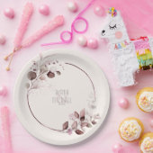 Assiettes En Carton Dreamy Foliage Mariage V1 Bourgogne ID817 (Fête)