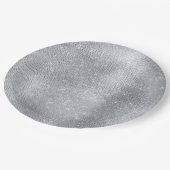Assiettes En Carton Dreamy Glitzy Silver Sparkle (Angle)