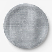 Assiettes En Carton Dreamy Glitzy Silver Sparkle (Devant)