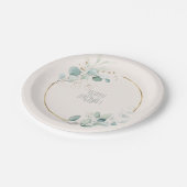 Assiettes En Carton Dreamy Greenery Mariage V1 Green/Blue ID817 (Angle)