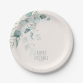 Assiettes En Carton Dreamy Greenery Wedding V2 Green/Blue ID817 (Devant)