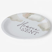 Assiettes En Carton Dreamy Heaven envoyé Blue Boy Baby shower (Angle)