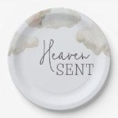 Assiettes En Carton Dreamy Heaven envoyé Blue Boy Baby shower (Devant)
