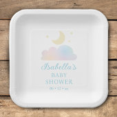 Assiettes En Carton Dreamy Moon and Stars Cloud Neuf Baby shower