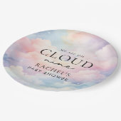 Assiettes En Carton Dreamy Pastel Cloud Neuf Baby shower (Angle)