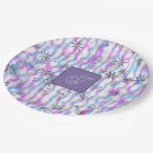 Assiettes En Carton Dreamy Starburst Waves Pattern Personalized (Angle)