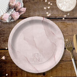 Assiettes En Carton Dreamy Watercolor Abstract Wedding Blush ID817<br><div class="desc">Delicate, foliage arrangements with small flower accents in soft, dreamy shades of cream, taupe and rose gold with splashes of glitter, and unique design layouts make this an exciting collection, especially for spring weddings. The coordinating wedding paper plate shown here features a soft, rose gold watercolor texture with waves of...</div>