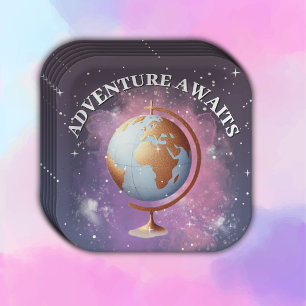 Assiettes En Carton Dreamy Watercolor Adventure Attend le Baby shower