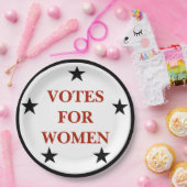 Assiettes En Carton Droits des femmes Voter le suffrage commémoratif (Fête)