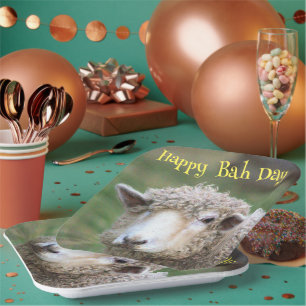 Assiettes En Carton Drôle Anniversaire Papier Mouton