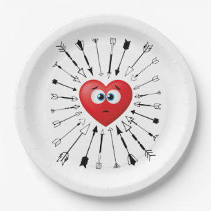 Assiettes En Carton Drôle anti-Valentines Jour Rendez-vous Amour Flè