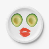 Assiettes En Carton Drôle Avocado Face 4Frances (Devant)